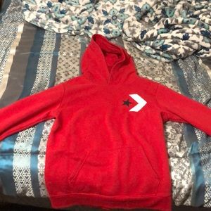 red converse nice jacket